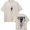 Washed Vintage Anime Jujutsu Kaisen Fushiguro Megumi Graphics Tshirts Male Manga Fashion Tshirt Men Casual Oversized T Shirts