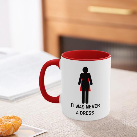 Персонализированная керамическая кружка для вдохновения женщин «Это никогда не было платьем» Мотивационная кофейная кружка Трендовая посуда Подарок для любителей кофе