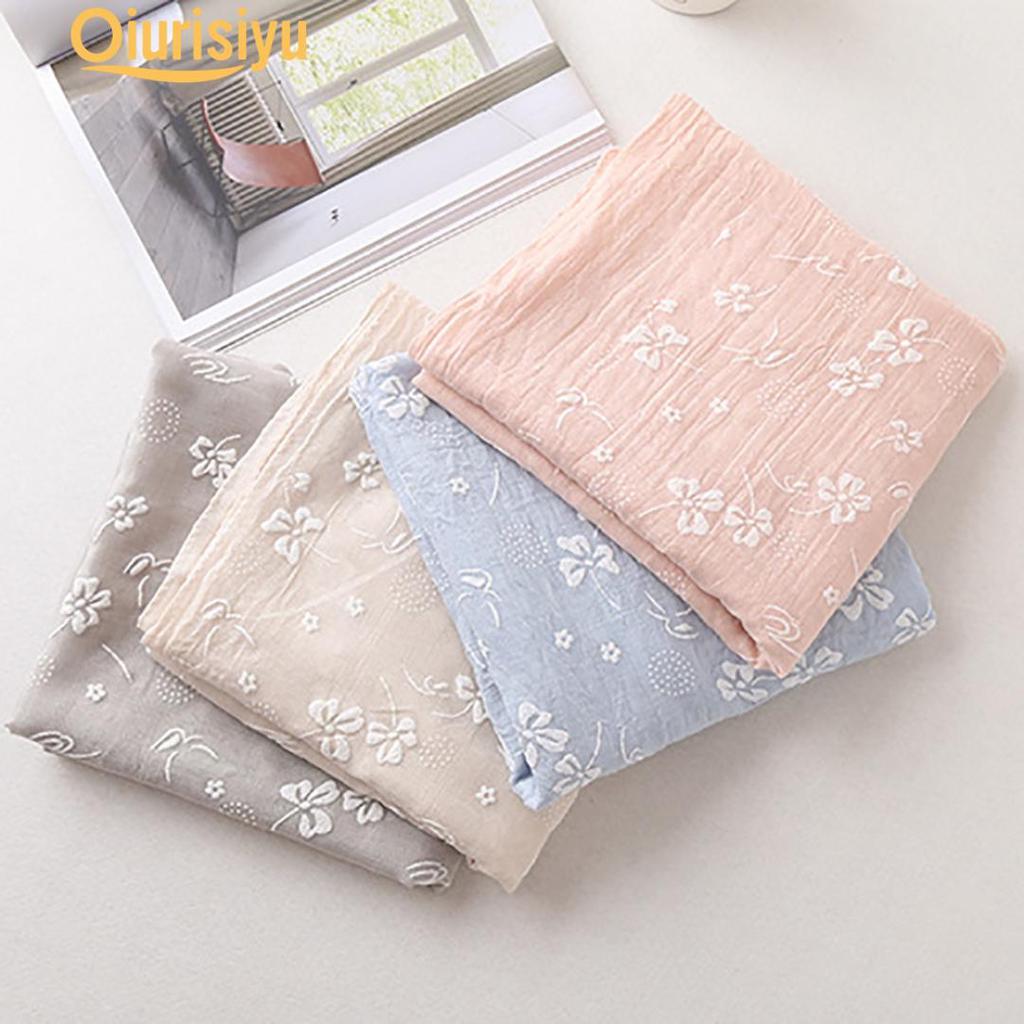 Длинная льняная шаль с цветочным принтом для отдыха, пляжный шарф с защитой от ультрафиолета, палантин