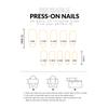 24 Pieces Orange Gold Fake Nails 3D Gold-Plated Pearl Luxury Design For Party And Festival