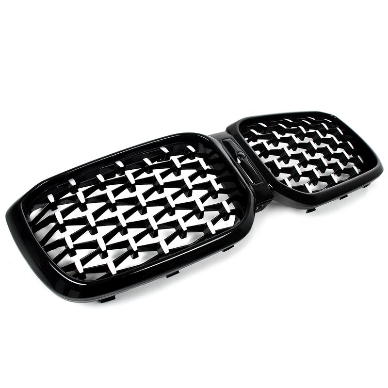 Diamond Look Front Bumper Kidney Grille for BMW X3 G01 X4 G02 2022 2023 2024 M40i sDrive20i M Sport Center Grilles Mesh