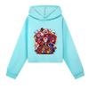 5696 Kids Girls The Amazing Digital Circus Printed Short Hooded Sweatshirt Long Sleeves Hoodies