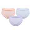PurCotton Women's Antibacterial Gauze Mid-Rise Briefs 3-Pack