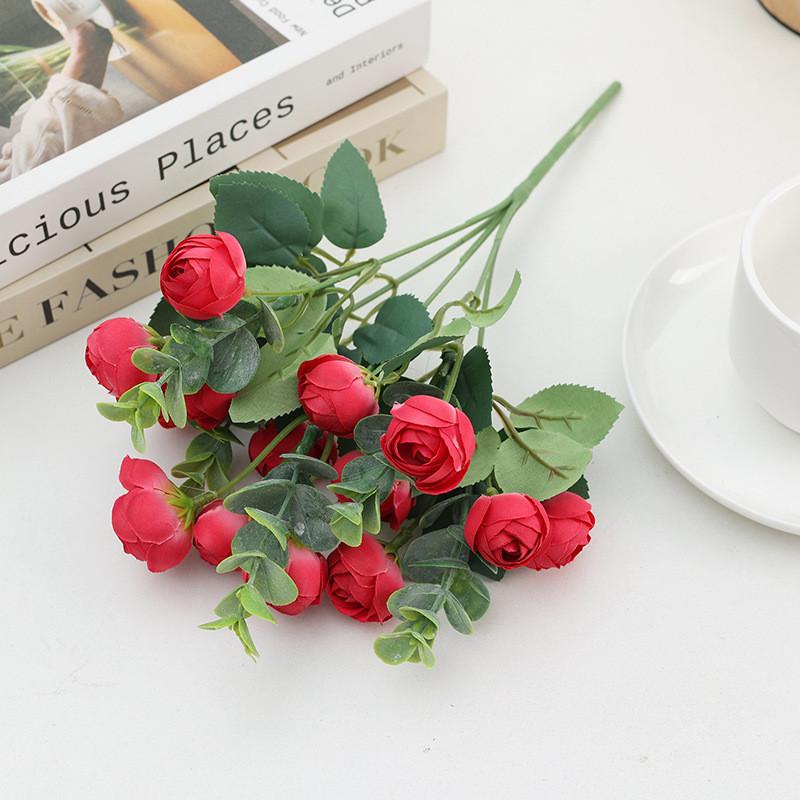 Rose Bud Simulation Flower Wedding Decoration Home Living Room Flower Decoration