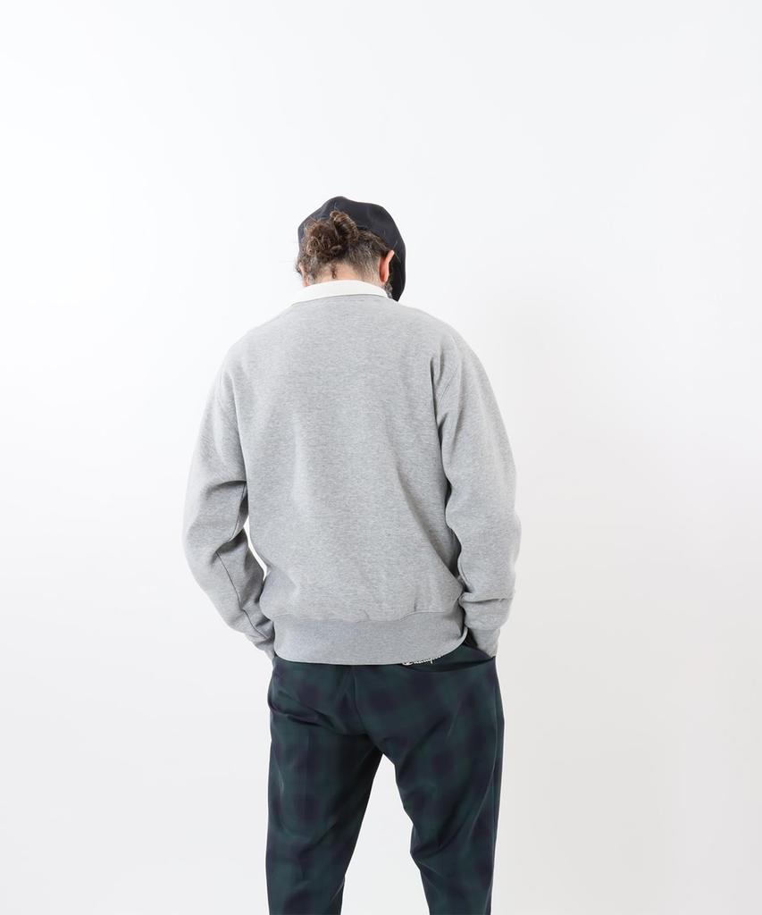 Long Round Antibacterial and Heat Graphic Logo TECH TERRY Crew Neck Oxford L [Champion] Sweatshirt, Sleeve, Neck, Deodorizing, Stretch, Retention,