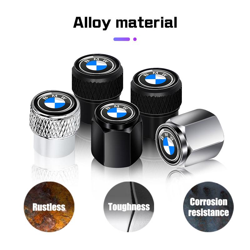 4Pc Car Styling Wheel Tire Valve Cap Aluminum Alloy Waterproof Cover For BMW M E36 E46 E91 F48 F25 F15 F10 F20 F01 X1X3X4X5X6 X7 GMWBX1