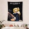 Anime DN L M Misa Amane Wall Tapestry Cartoon Home Decor Wall Hanging Bedroom Background Cloth Room Decor Flat Print