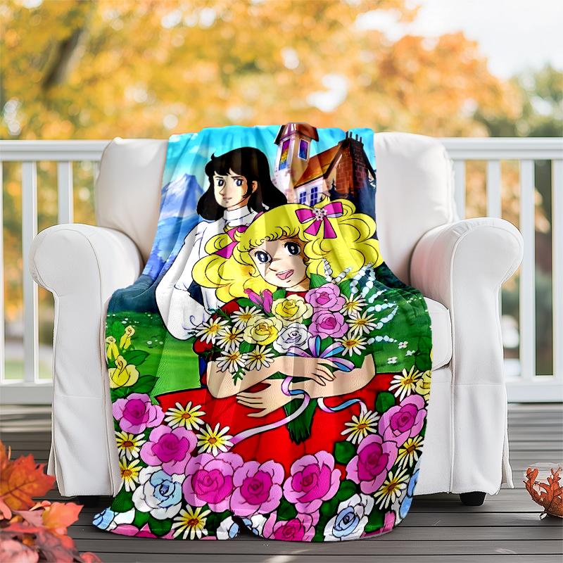 The Rose of Versailles Theme Printed Blanket - Perfect for Couch, Bed, Travel & Outdoor Use | Machine Washable, Cozy & Durable.