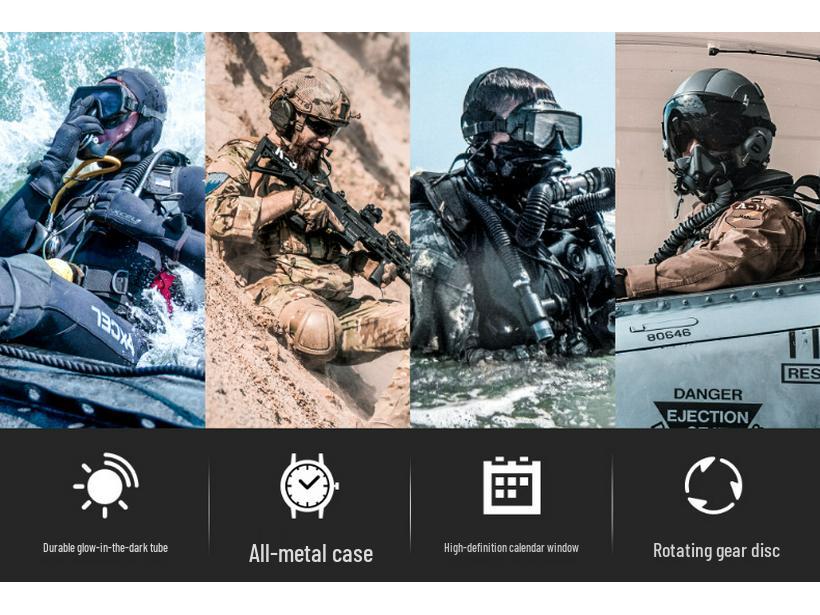 Addiesdive Luminous Men's Outdoor Sports Waterproof Quartz Watch