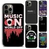 Чехол для телефона 'Музыка Включена Мир Выключен' Для iPhone 17 Air 16 15 14 Plus apple 16 11 12 13 Pro Ma coque
