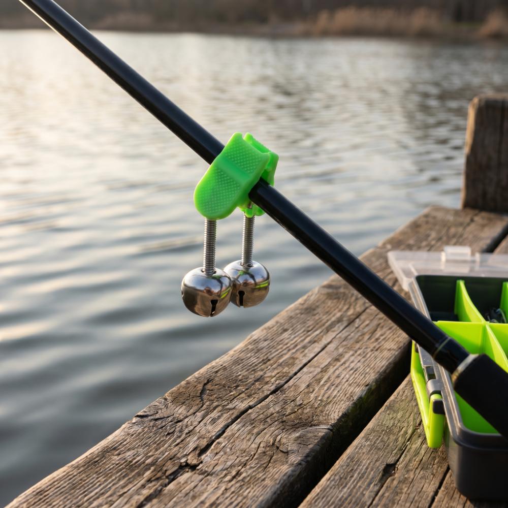 20/50PCS 46*32mm Fishing Rod Alarm Bells Double Spring Clip Bite Alarm Bells  Outdoor Fishing