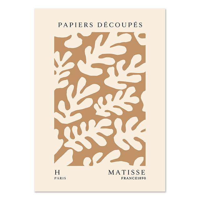 Henri Matisse Coral Colorful Leaf Posters And Prints Abstract Canvas Painting Nordic Wall Art Pictures For Living Room Decor