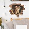 Cartoon Fun Broken Wall Cat Bedroom Living Room Porch Background Beautifying Wall Stickers Self-adhesive