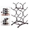 Metal Wine Bottle Storage Rack Space Saving 3 Tierd Wine Bottle Stand 6 Bottles Countertops Wine Rack Display Shelf