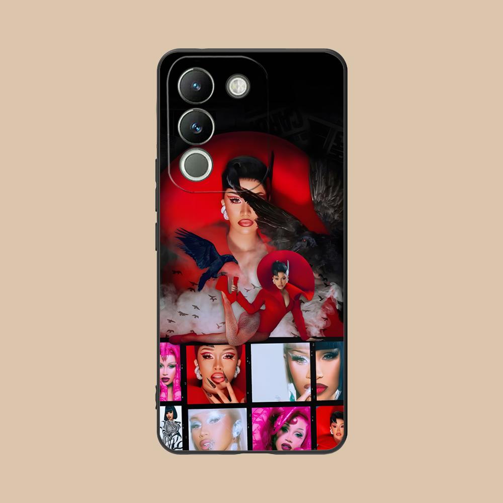 Матовый ТПУ чехол для мобильного телефона Cardi B для VIVO Y77 76 75 74 73 72 58 56 55 51 50 38 36 Y19 Y18 Y03 Y01 5G Цветная обложка