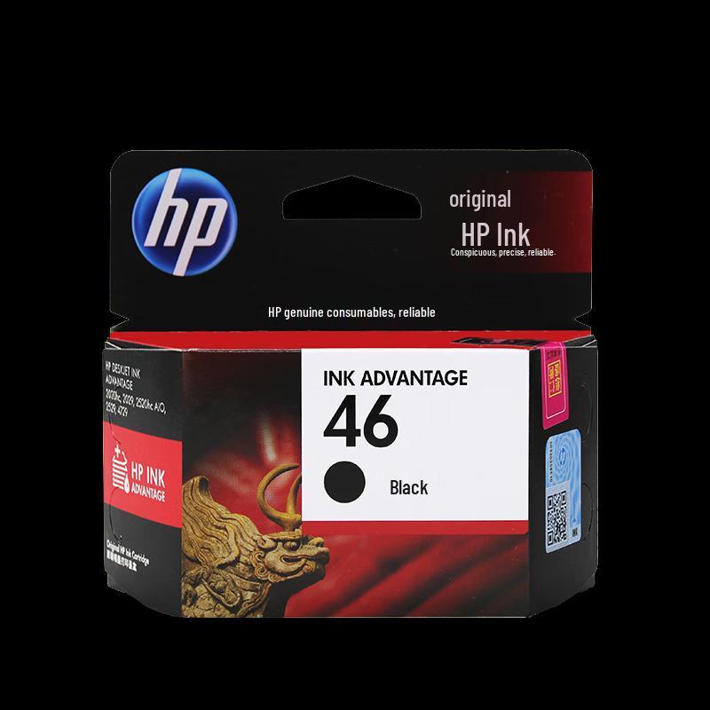 HP 46 оригинальный картридж с черными чернилами