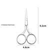 Round-Head Eyebrow & Nose Hair Trimming Scissors for Makeup, Beard, and Embroidery, Pointed Tip for Precision Beauty.
