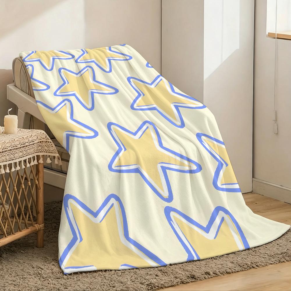stars are beautiful fascinating Throw Lightweight 240g Flannel Blanket Soft Skin-friendly for Summer Cooling