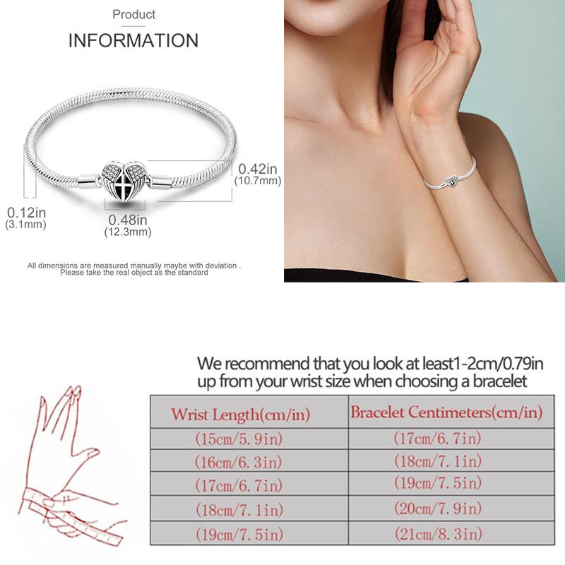 Браслет из стерлингового серебра 925 пробы Бабочка Цветок Клевер Зеленая Кошачья Лапка Любовь Циркон Ювелирные изделия Подарки для женщин 17-20 см