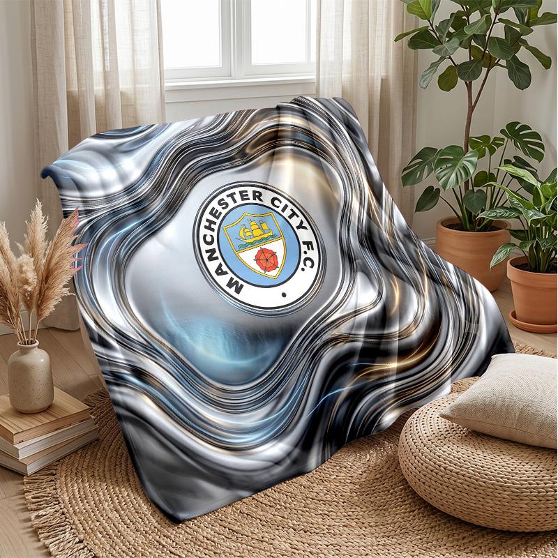 Manchester City Theme blanket Soft Flannel Blanket Plush Throw Blanket Cozy Sofa Bed Blanket for Home Decor
