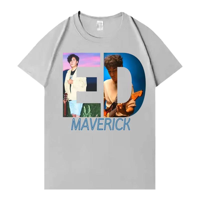 Singer Ed Maverick Album Graphics Tees Unisex Women Tshirts Fashion Shortsleeved Pure Cotton Pop Aesthetic Harajuku Cozy Tshirts