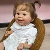 Куклы Bebe Reborn, 55 см, милая Джулиана, улыбка, лицо, Finshed, куклы-реборн, реалистичная кукла ручной работы для новорожденных с каштановыми волосами с корнями