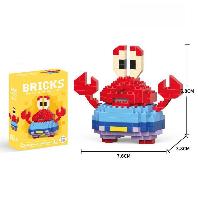 Cartoon Figurine Micro Bricks: Educational Toy for Kids