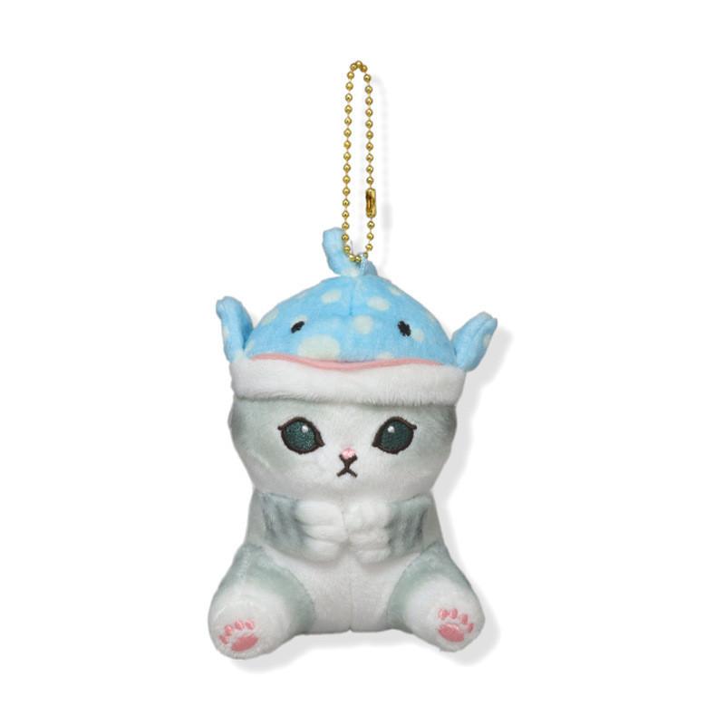 Adorable Cat Plush Keychain Cute Bunny Donut Shrimp Shark Hat Cat Plush Toy