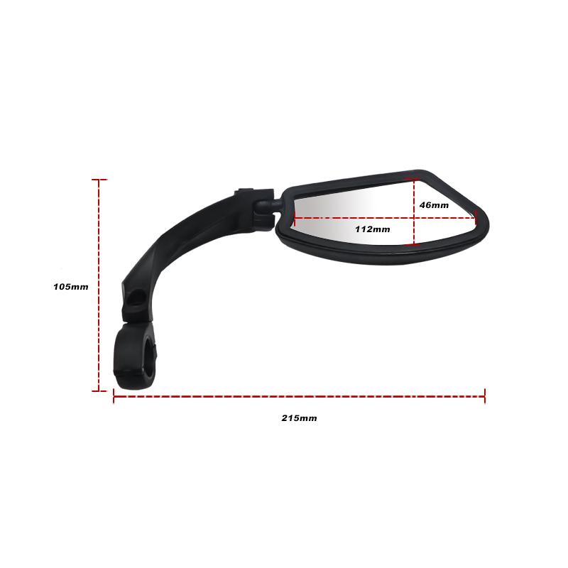 Bicycle Mirror 360 Degree Rotate MTB Road Bike Rearview Handlebar Mount Flexible Safety Cycling Back Mirror Folded Blind