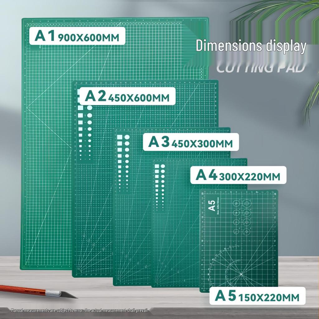 Двусторонний режущий коврик формата A2/A3/A4 для защиты стола и рукоделия - Идеально подходит для вырезания, штамповки ластиком и резки бумаги.