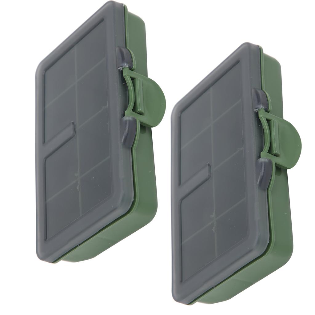 2 шт. Коробка для приманок и рыболовных крючков, мини-контейнер для хранения из ПП, кейс для рыболовных снастей и аксессуаров8