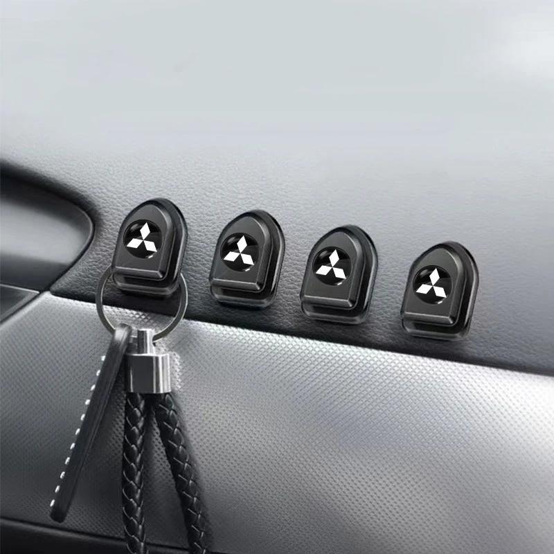 djsc4 New Mini Car Hooks USB Cable Headphone Key Storage Hooks For Mitsubishi Outlander I200 Pajero Eclipse ASX Lancer Space Delica Ex