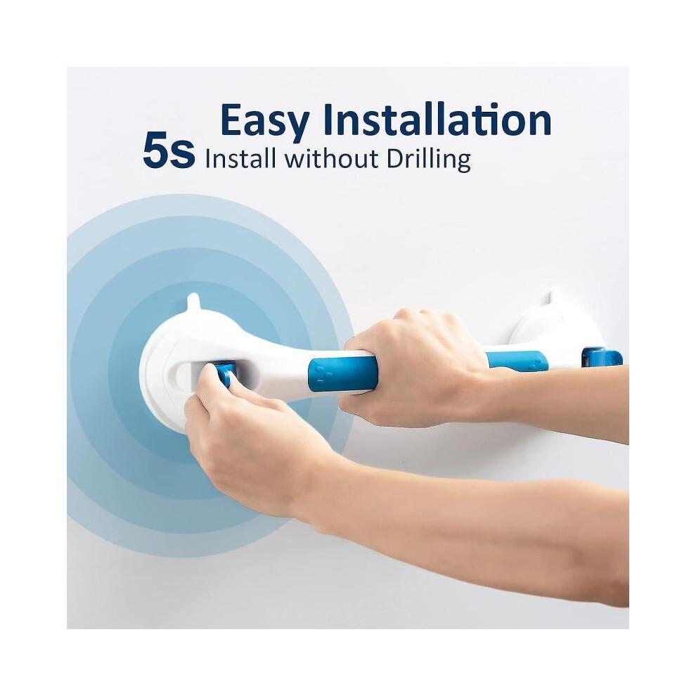 Bathroom Suction Cup Grip Shower Handle Sturdy Grip Suitable for Handicapped, Elderly, Supports Up To 113kg, No Drilling Required And Detachable
