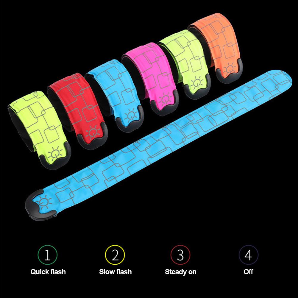 Светодиодная браслет-лента на запястье, высокая яркость, декоративный, перезаряжаемый, светодиодный, хлопающий, светящийся, для ночного бега, браслет на руку для активного отдыха, вечеринки