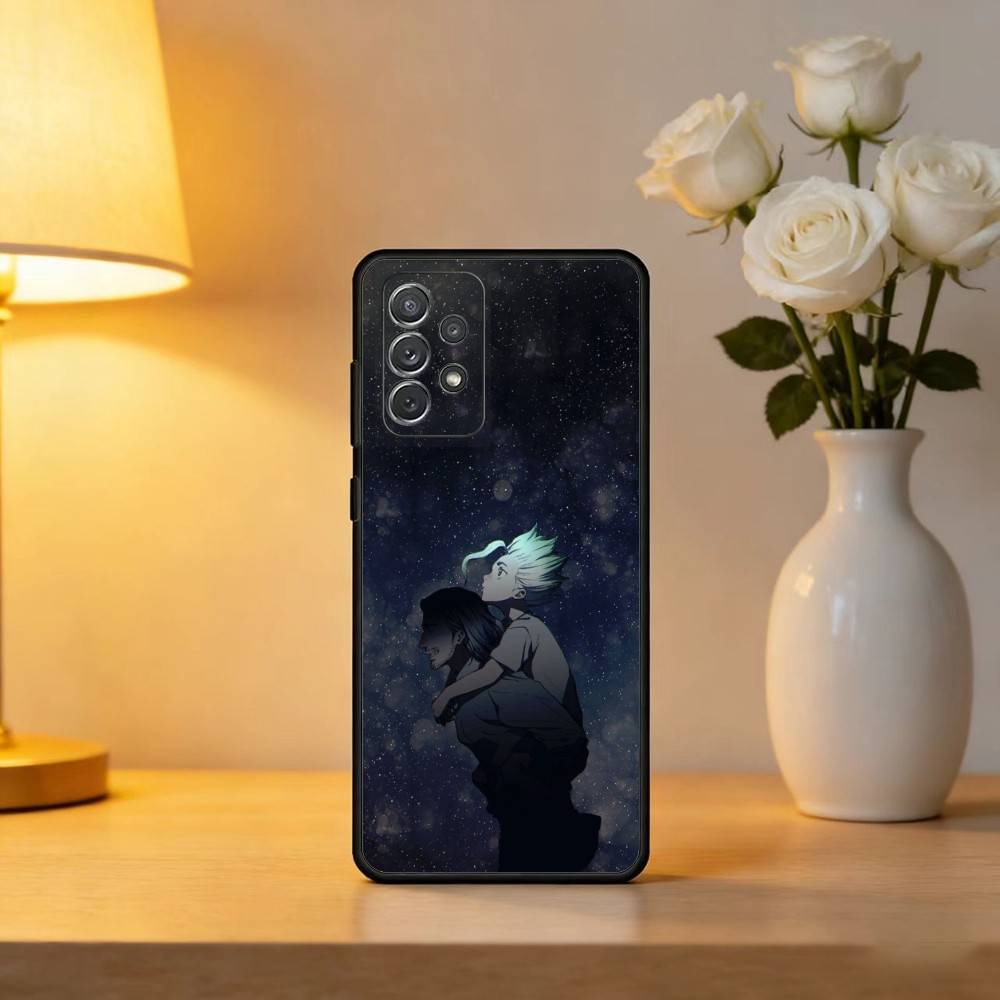 Чехол для телефона D-Dr S-STONE Аниме Мягкий Силикон Черный Для Samsung Galaxy A73,A72,A71,A70,A53,A52,A51