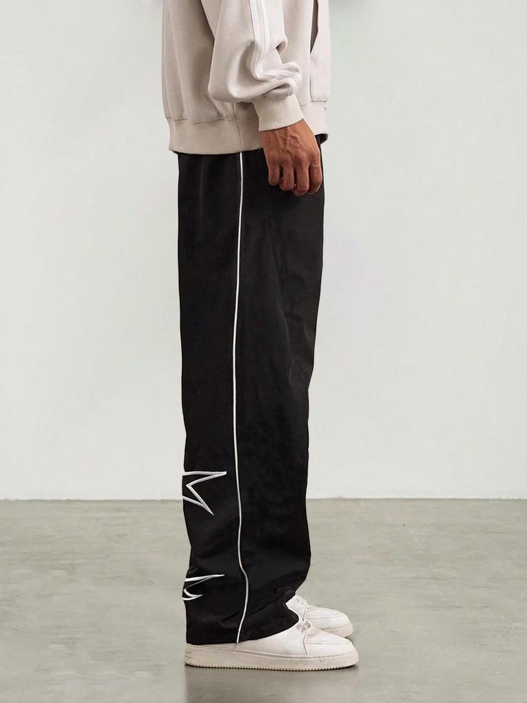 Men's 2025 Retro Embroidered Straight-Leg Pants for Spring/Summer