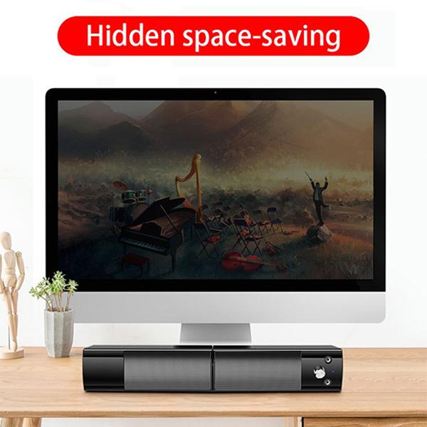 Bluetooth Computer Speaker with Microphone and Subwoofer - AUX&USB Playback, Small Speaker for Desktop, Laptop, and More