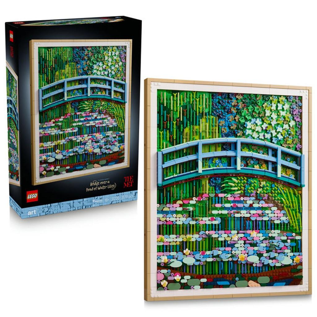 LEGO Art 31220 Claude Monet : le Bassin aux Nymphéas, Harmonie Verte - Set pour Adulte
