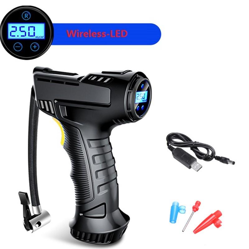 Многофункциональный автомобильный насос для шин и монитор давления в шинах, умные цифровые дисплеи, перезаряжаемый насос для шин, ручной автоматический воздушный насос 120 Вт