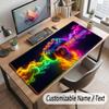 Neon Colorful Theme Customized Mouse Pad Personalized Print Name Text Desk Mat For Home Office Table Decor