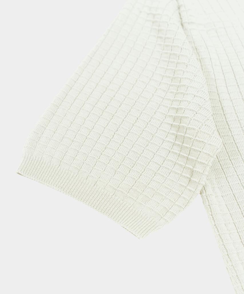 BIRBANTE Summer Washable Collared Knit - Ivory