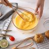Кухонный венчик для взбивания из нержавеющей стали, полуавтоматический вращающийся венчик, ручка-вазочка из бука, ручной миксер G041