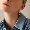 Позолоченные серьги-цепочки в стиле панк-кубин eManco для женщин - модные украшения из нержавеющей стали
