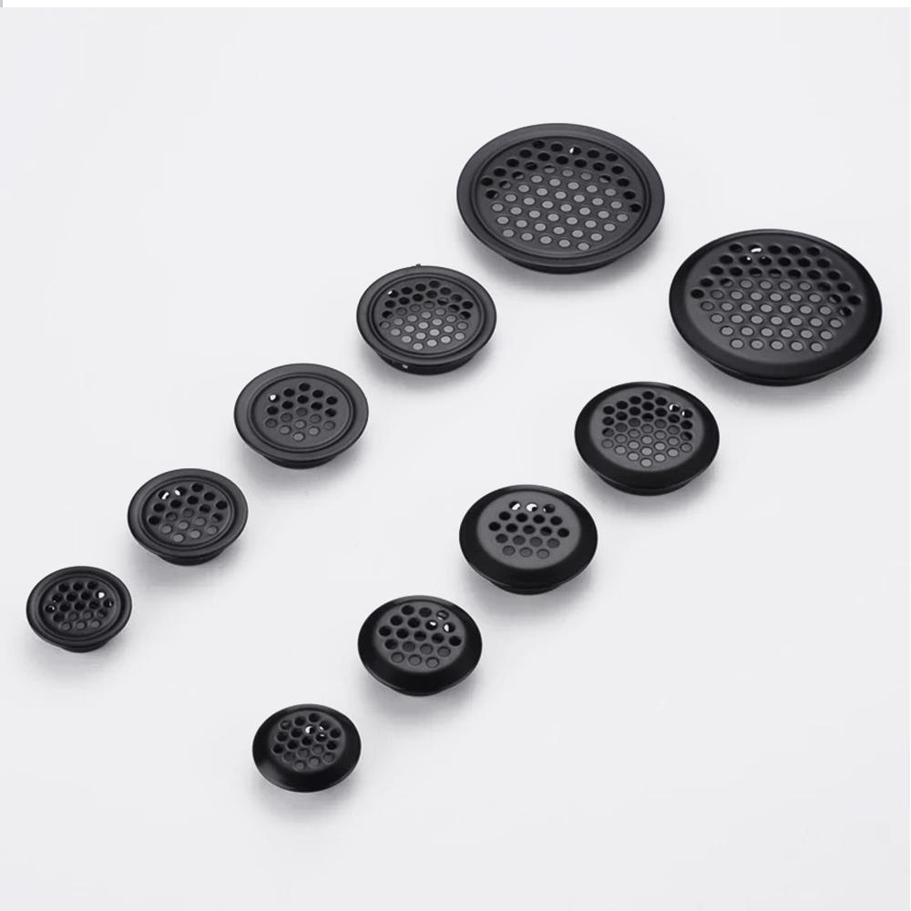 Dia.19mm/25mm/29mm/35mm/53mm Round Air Vent Cover Wardrobe Cabinet Mesh Hole Lid Kit Louver Ventilation Stainless 10pcs/Lot