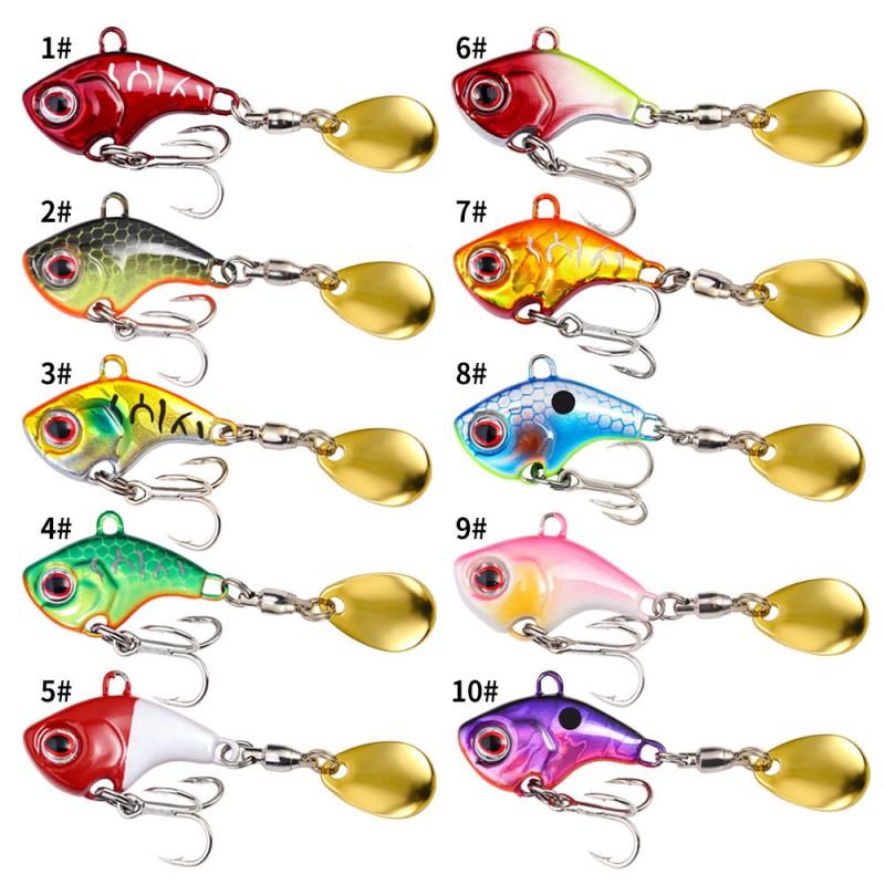 HENGJIA Mini Cyclone Flashing VIB Fishing Lure Sinking Hard Bait Bass Pike Smallmouth