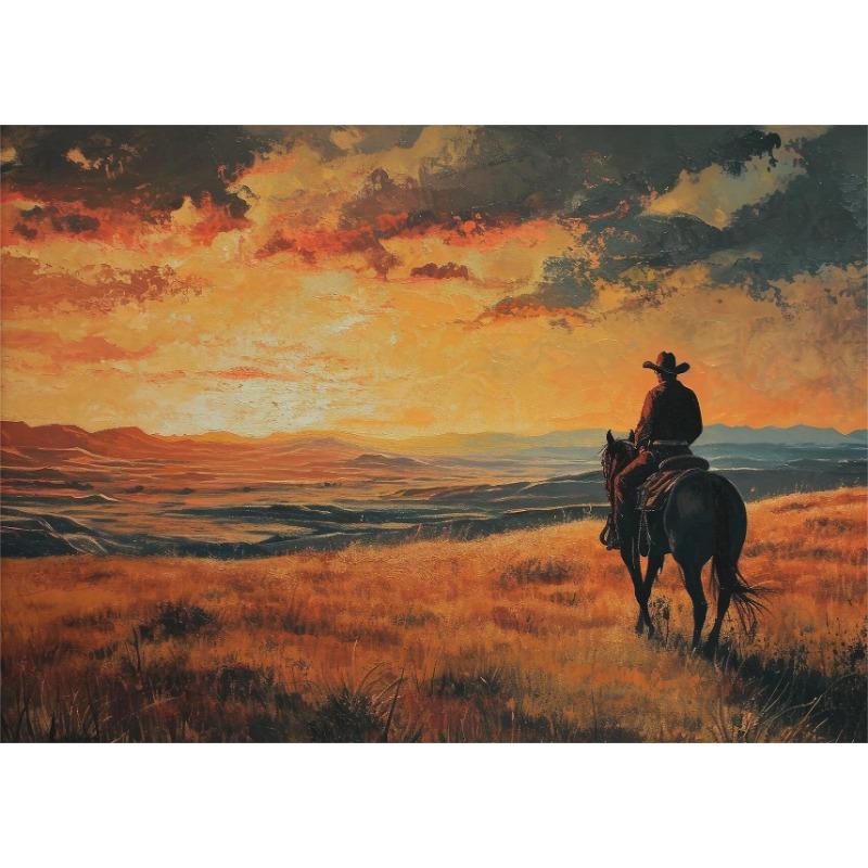 Western Cowboy Vintage Rustic Still Life Cowgirl Horse Posters and Prints Canvas Printing Wall Art Picture for Living Room Decor