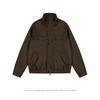 Unisex Oversized PU Leather Jacket With Stand Collar Casual Lightweight Outerwear Fall