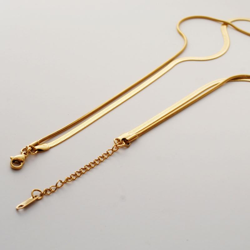 Двухслойное ожерелье, Женское многослойное короткое ожерелье, Легкая роскошь, Дизайн высокого класса, Цепочка на шею, Цепочка для ключицы, Аксессуары, Персонализированная цепочка для свитера