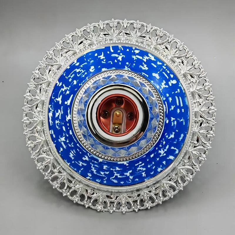 1Pc Diy Accessories E27 Bulb Pendant Lamp Holder Suitable For 220V Voltage Petal Relief Circular Fixed Base Bracket