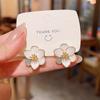 White Petal Earrings For Women Wedding Party Accessories Jewelry Gift